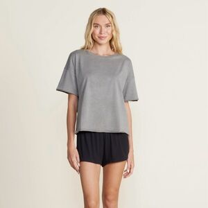 Barefoot Dreams Malibu Collection® Organic Charcoal Short Sleeve Tee - Size: L